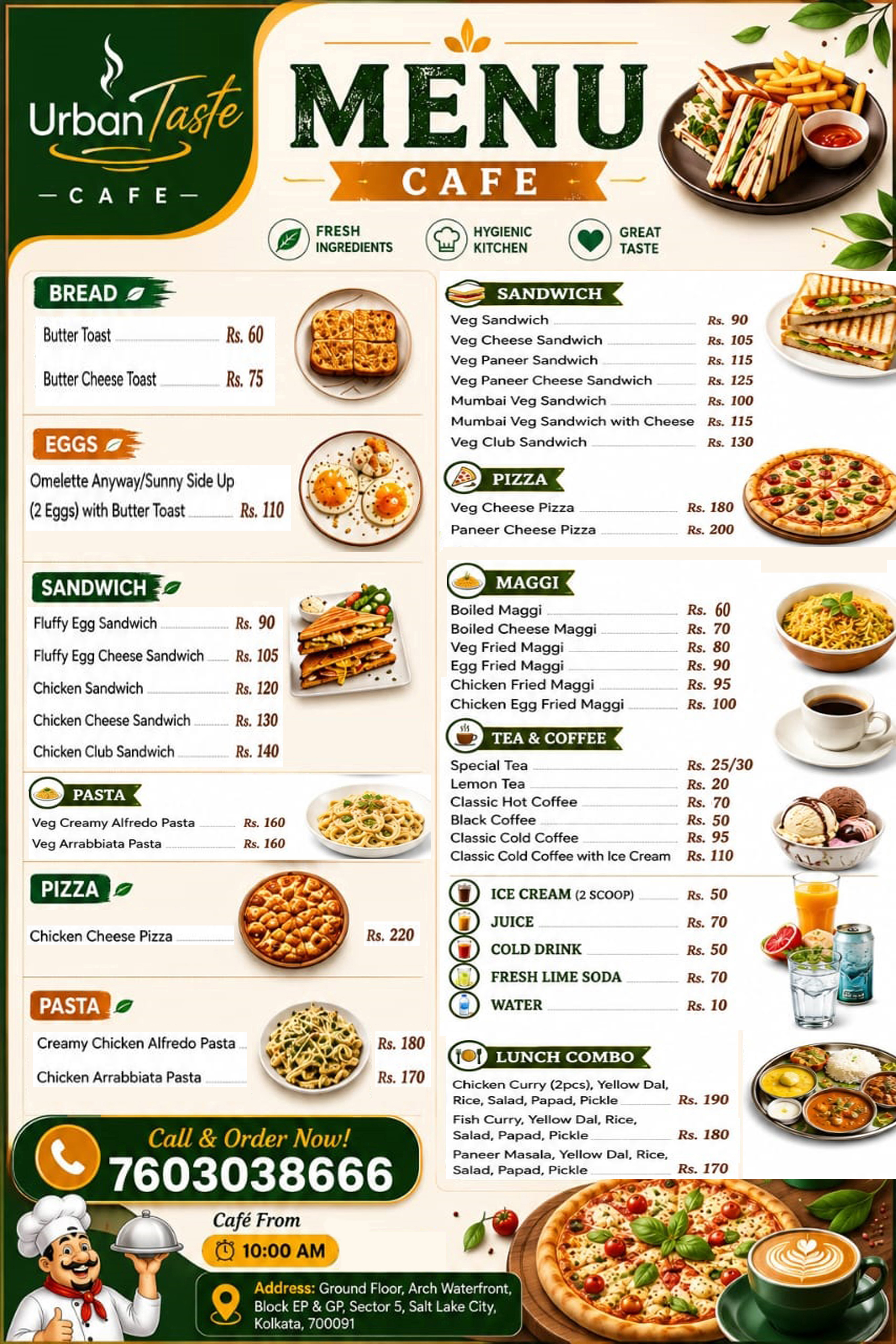 Urban Taste Menu